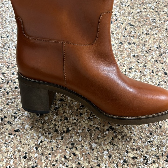 Free People Tabby Tall Boot Tuscan Tan New 7.5. Leather - Picture 11 of 14